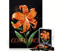 Vibrant Flower Tiger Lily Blooms Confidence in Bold Beauty 1000 Pieces Puzzles for Adults Cognitive Memory Easy Relaxation Crisp Edges Unique Gift (38x52cm)