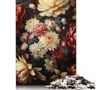 Vibrant Flowers Paper Puzzles 1000 Piece Jigsaw Puzzles for Adults Educational Game Challenge Toy Christmas Eve Gifts 1000pcs (38x26cm)