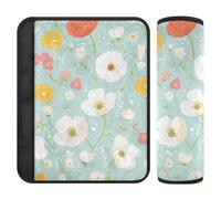Vibrant Flowers Simple 2 pcs Seatbelt Shoulder Strap Cushion More Comfort Driving for Truck forro para cinturon de segurida