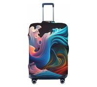Vibrant Fluid Motion Art Travel Luggage Covers - Elasticity Suitcase Covers Protector for Luggage 18-32 Inch