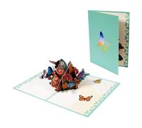 Vibrant Fluttering Butterfly 3D Pop Up Greeting Card - Mother's Day Birthday Anniversary