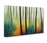 Vibrant Forest Vol.2 Canvas Print | Gallery Wrapped 30mm Frame Wall Art | 30x20 inches | Ready to Hang | Contemporary Landscape Picture | Living Room Bedroom Lounge Office