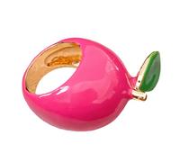 Vibrant Fruit Rings Dripping Oil Finger Lightweight and Comfortable Jewelry Fashion Accessory Stylish Alloy