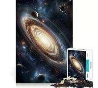 Vibrant Galaxy with Planets And Stars Jigsaw Puzzle 1000 Pieces Cognitive Fun Play High Precision Die Cut Unique Gift for Stress Relief (50x75cm)