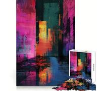 Vibrant Glitch Art Adult Jigsaw Puzzles 1000 Pieces Cognitive Workout Unwind Easily No Rough Edges Holiday Present (50x75cm)