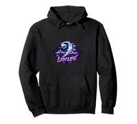 Vibrant Glitch Bass Clef Electronic Music Art Pullover Hoodie