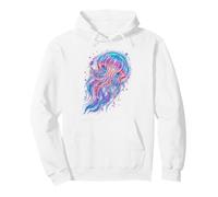Vibrant Glowing Jellyfish Pullover Hoodie