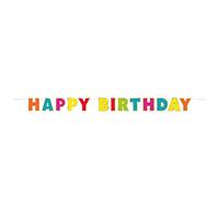 Vibrant Gold Foil & Rainbow Happy Birthday Banner (220.98cm) - Perfect for Memorable Celebrations - 1 Set