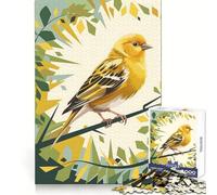 Vibrant Golden Canary in The Sunligh 1000 Piece Jigsaw Puzzle Thought Challenge Cozy Relaxation Cut Precisely (50x75cm)