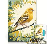 Vibrant Golden Canary in The Sunligh Jigsaw Puzzles for Adults 1000 Think Boost Game Precise Interlock Structure Easy to Learn Family Enjoyment (50x75cm)