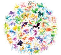 Vibrant Goldfish Vinyl Stickers, 50 PCS Waterproof Illustrated Animal Decals for Laptops, Scrapbooking, Journals, Notebooks, Water Bottles, Suitcases, Phones & DIY Decor