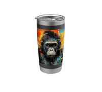 Vibrant Gorilla Abstract Paint Splatter Art Stainless Steel Insulated Tumbler