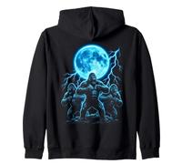 Vibrant Gorilla Moon Lightning Primate Zip Hoodie