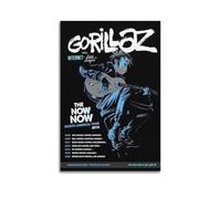 Vibrant Gorillaz Concert Tour Memorabilia with Internet - Little Dragon, 2018 Poster Canvas Wall Art Minimalist Modern Mural Decorative Painting Hanging Artwork 24x36inch(60x90cm)