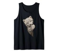 Vibrant Green Eyed Leopard Cub Big Cat Design Tank Top