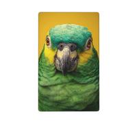Vibrant Green Parrot Single Toggle Blank Wall Plate Light Switch Cover Decorative 1 Gang for Kitchen Room Bathroom Size 11.4x7cm