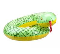 Vibrant Green Snake Swim Ring - 90cm x 80cm (1 Pc.) - Inflatable Pool Float with Cool Serpent Design - Perfect for Summer Fun & Games - Includes Repair Kit