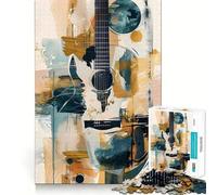 Vibrant Guitar Groove Jigsaw 1000 Piece Mind Skill Play Stable Fit No Shifting Parts Enjoyable Pastime for Long Weekends (50x75cm)