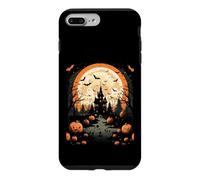 Vibrant Halloween Night Eerie Castle Bats Pumpkins Case for iPhone 7 Plus/8 Plus