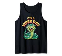 Vibrant Happy Serpent Fun Bright Jungle Pit Snake Viper Tank Top