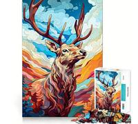 Vibrant Highland Deer 1000 Piece Puzzle For Adults Mind Skill Play Laser Cut for Flawless Fit Rewarding Activity for Rainy Days (50x75cm)