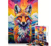 Vibrant Highland Fox Jigsaw Puzzle for Teenagers 1000 Pieces Thought Training Soft Distraction Uniform Cut Holiday Present (38x52cm)