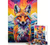 Vibrant Highland Fox Jigsaw Puzzles 1000 Pieces Brain Exercise Calm Recreation Precision Cut Meaningful Gift (50x75cm)
