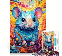 Vibrant Highland Mouse Jigsaw Puzzles 1000 Recall Fun Play Burr Free Clean Cut Pieces Portable Travel Friendly Fun Game (38x52cm)