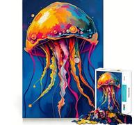 Vibrant Jellyfish Art Jigsaw for Teenagers 1000 Pieces Memory Fun Game Smooth Burr Free Surface Birthday Gift Brain Teaser Toy (38x52cm)