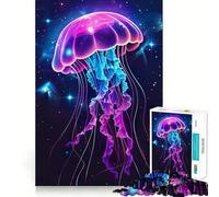Vibrant Jellyfish Jigsaw 1000 Pieces for Teenagers Mind Boost Fun Zero Gap Captivating Leisure for Cozy Indoors (50x75cm)