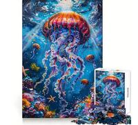 Vibrant Jellyfish Underwater Puzzles for Adults 1000 Piece Cognitive Boost Leisure Activity Nice Gift (38x26cm)