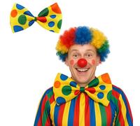 Vibrant Jumbo Clown Bow Tie - One Size Fits Most - Perfect Accessory for Parties, Costumes & Fun Events