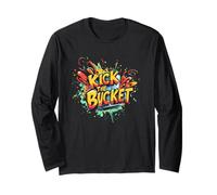 Vibrant Kick the Bucket Costume for Idiom Speech Fans Long Sleeve T-Shirt