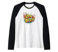 Vibrant Kick the Bucket Costume for Idiom Speech Fans Raglan Baseball Tee