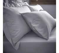 Bianca Fine Linens Bedroom 200 Thread Count Cotton Percale Super King Fitted Sheet 32cm Depth Grey