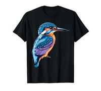 Vibrant Kingfisher Bird Artwork Value Graphic T-Shirt