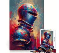 Vibrant Knight Jigsaw Puzzles for Teenagers 1000 Piece Thought Training Quiet Recreation Uniform Cut Unique Xmas Gift (50x75cm)