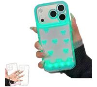 Vibrant LED Bowknot Phone Case, Built-in LED Colorful Glowing Cell Phone Cover, Glow Compatible with iPhone 11/12/13/14/15/16/17 Pro/ProMax (Blue,for iPhone14Plus)