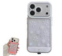 Vibrant LED Bowknot Phone Case for iPhone 17/16/15/14/13/12/11 Plus Pro Max, 2026 Luminous Bowknot Style Phone Case, Cute Glow for Women (C-White,for iPhone17)