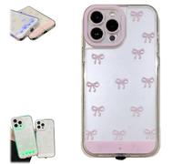 Vibrant LED Bowknot Phone Case for iPhone 17/16/15/14/13/12/11 Plus Pro Max, 2026 Luminous Bowknot Style Phone Case, Cute Glow for Women (Pink,for iPhone16Pro max)