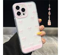 Vibrant Led Bowknot Phone Case, for iPhone 17/16/15/14/13/12/11 Plus Pro Max, Soft TPU Protective Cover, Light-Up Phone Case for Incoming Calls (16,Pink)