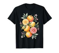 Vibrant Lemons Oranges Grapefruit Floral Boho Fruit T-Shirt