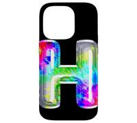 Vibrant Letter H Multicolor Bright Alphabet Art Design Case for iPhone 14 Pro