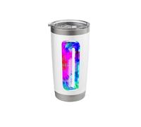 Vibrant Letter I Multicolor Bright Alphabet Art Design Stainless Steel Insulated Tumbler