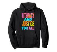 Vibrant Literacy Justice Advocacy Design Pullover Hoodie
