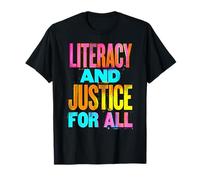 Vibrant Literacy Justice Advocacy Design T-Shirt