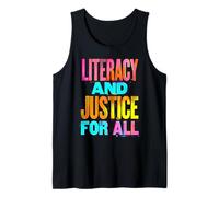 Vibrant Literacy Justice Advocacy Design Tank Top