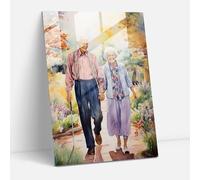 Vibrant Love Glass Print - Old Peoples, Modern Art, Glass Print, Home Decoration, 20" x 28"