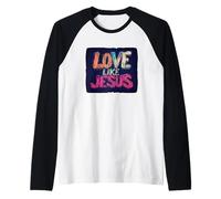 Vibrant Love like Jesus Costume for Man and Woman Raglan Baseball Tee