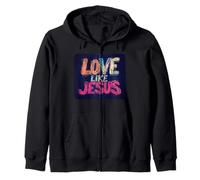 Vibrant Love like Jesus Costume for Man and Woman Zip Hoodie